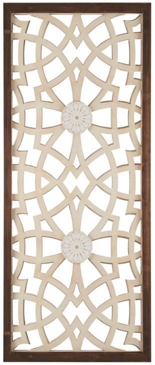 Olliix by Madison Park Damask Wood Panel Wood Carved Wall Panel-0