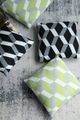 A & B Home Black/Gray/White Cashmere Throw Pillow-4