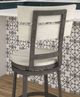 American Woodcrafters Wilson Middle Gray/White 24" Barstool-3