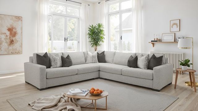 Furniture of America® Nerone Light Gray Sectional-2