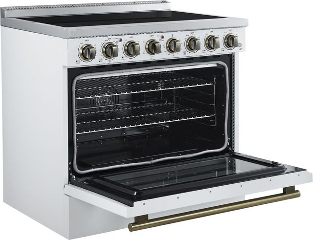 FORNO® Paolo Alta Qualita 36" White Pro Style Electric Range-4