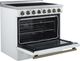 FORNO® Paolo Alta Qualita 36" White Pro Style Electric Range-4