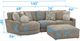 Jackson Furniture Turner 3-Piece Mushroom Sectional with Ottoman-2