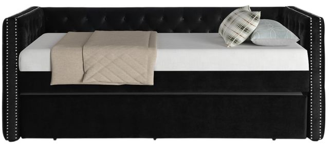 Crown Mark Trina Black Upholstered Daybed-0