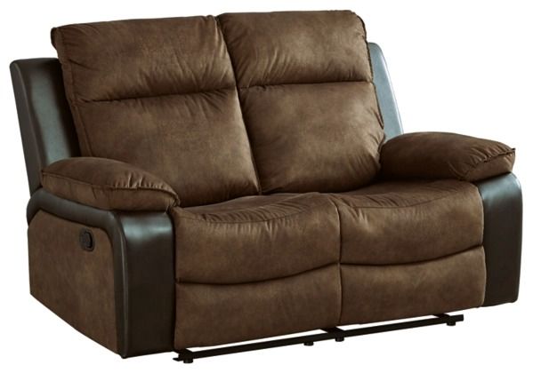 Signature Design by Ashley® Woodsway Brown Reclining Loveseat-0