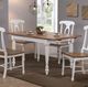 Winners Only® Pacifica Rustic Brown Top Dining Leg Table with White Base-1