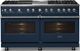 Viking® 5 Series 60" Slate Blue Pro Style Dual Fuel (LP) Range with Polished Chrome Trim-4