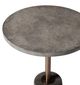 StyleCraft Podium Perch Gray Concrete Round Accent Table with Bronze Base-1
