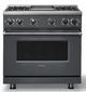 Viking® 7 Series 36" Cast Black Pro Style Liquid Propane Gas Range with 12" Reversible Griddle-0