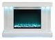 Furniture of America® Dorrit White 55" TV Stand with Electric Fire Place-2
