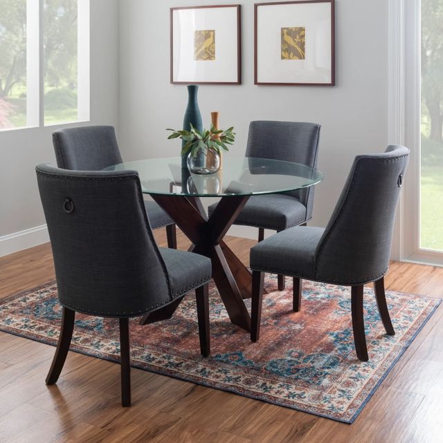 Powell® Auden 5-Piece Espresso/Gray Dining Table Set -4