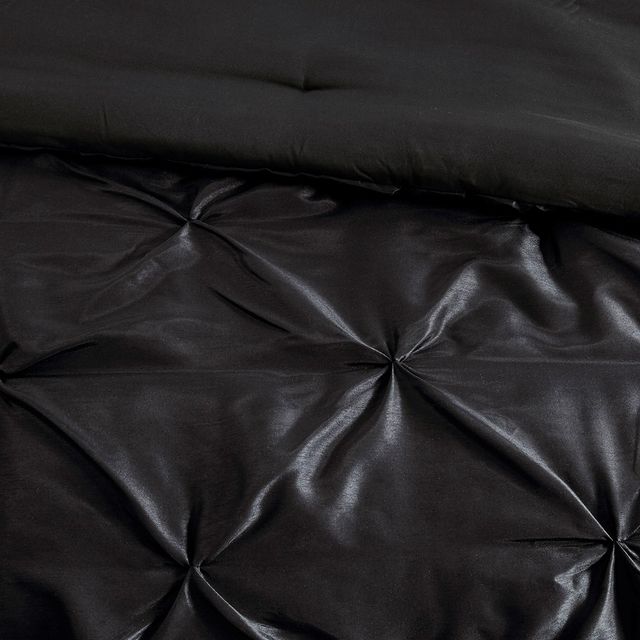 Olliix by Madison Park Laurel 7 Piece Black California King Tufted Comforter Set-3