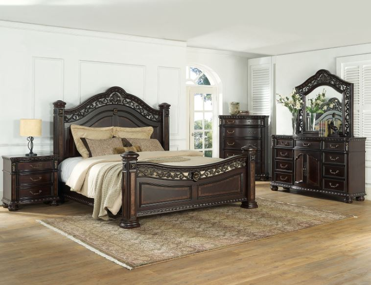 Steve Silver Co. Monte Carlo Cocoa King Poster Bed | Big