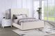 Coaster® Nala Cream Queen Upholstered Wingback Sleigh Bed-4