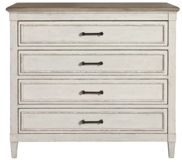 Bassett® Furniture Bella Aged Whitestone 4-Drawer Chest-1
