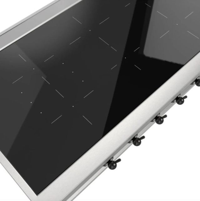 Ilve Nostalgie II 48” Stainless Steel Induction Rangetop with 6 Elements and Burnished Trim-4
