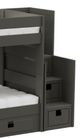 Elements International Cali Kids Grey Twin Over Twin Bunk Bed with Staircase and Trundle-2
