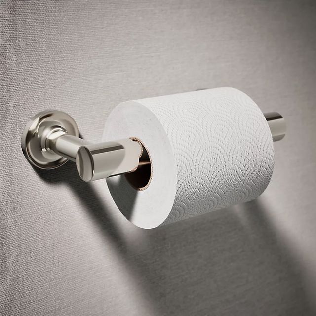 KOHLER® Purist® Vibrant Polished Nickel Pivoting Toilet Paper Holder-1