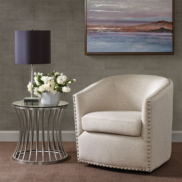 Olliix by Madison Park Natural Multi Tyler Swivel Chair-0