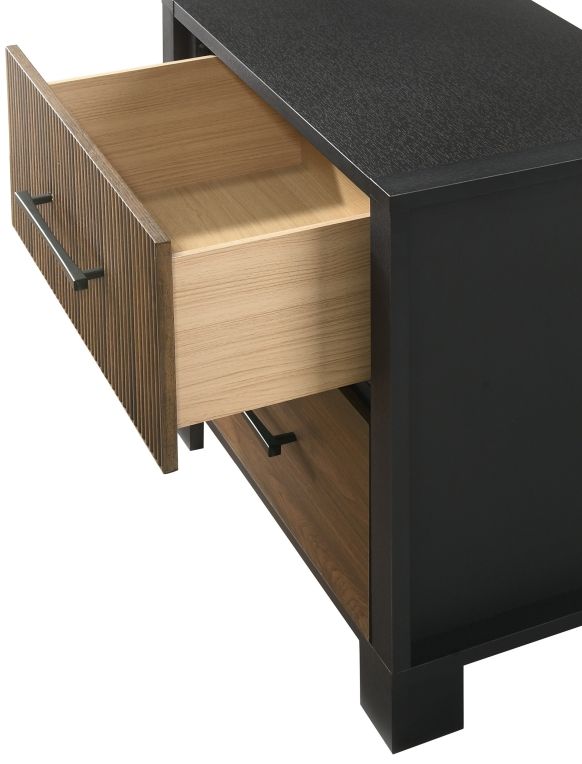 Crown Mark Nemy Black/Brown Nightstand-3
