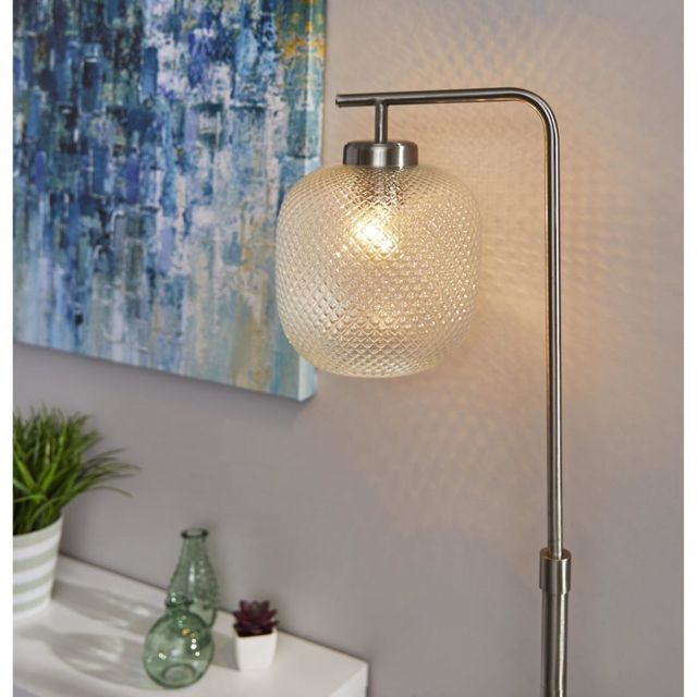 Adesso® Vivian Brushed Steel Floor Lamp-2