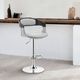 Armen Living Benson Gray/Chrome Adjustable Bar Stool-1