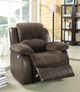 Homelegance® Cranley Chocolate Manual Recliner Chair-1