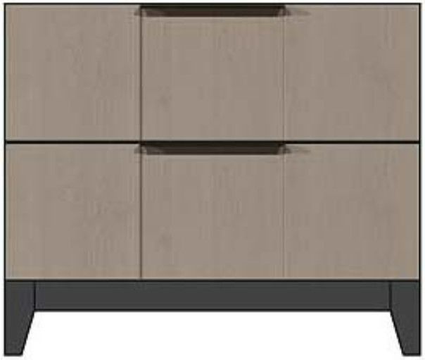 Country View Woodworking Customizable American Modern 28" 2-Drawer Wood Legs Nightstand-0