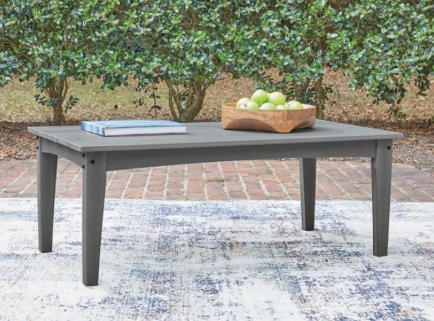Signature Design by Ashley® Cove Beach Gray Stainless Steel Outdoor Cocktail Table-1