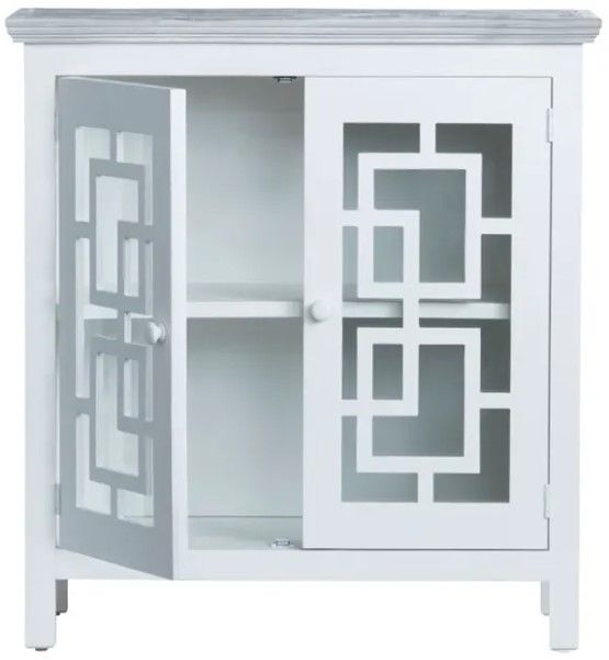 Crestview Collection Trestle White Cabinet-2