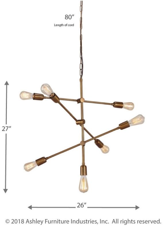 Signature Design by Ashley® Nastalya Gold Pendant Light-3