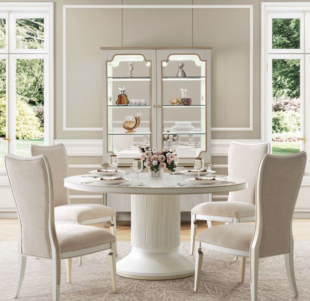 Michael Amini® La Marisia Creamy Pearl Display Cabinet-1