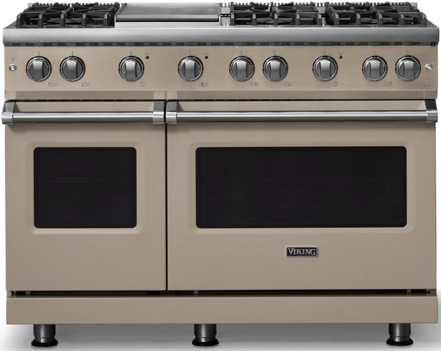 Viking® 5 Series 48" Nantucket Pro Style Gas (LP) Range with Polished Chrome Trim-0