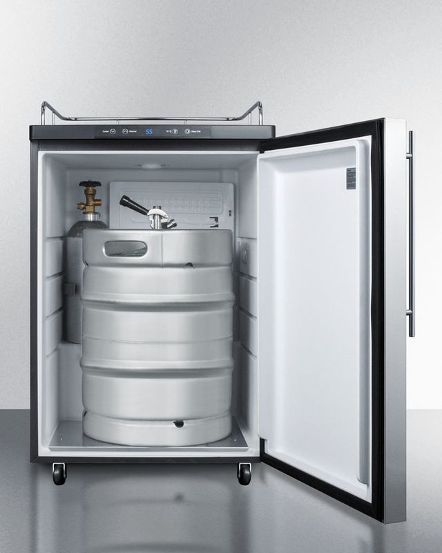 Summit® 5.6 Cu. Ft. Stainless Steel Beer Cooler/Kegerator-3