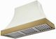 AGA Cascade 48" White Wall Mounted Range Hood  with Antique Brass Trim-0