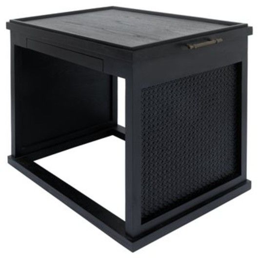 YHD Blackstone Black Tray Side Table-3