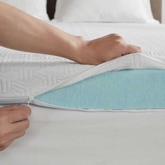 Olliix by Sleep Philosophy White 3" Twin XL Gel Memory Foam Mattress Topper with 3M Scotchgard Cover-1
