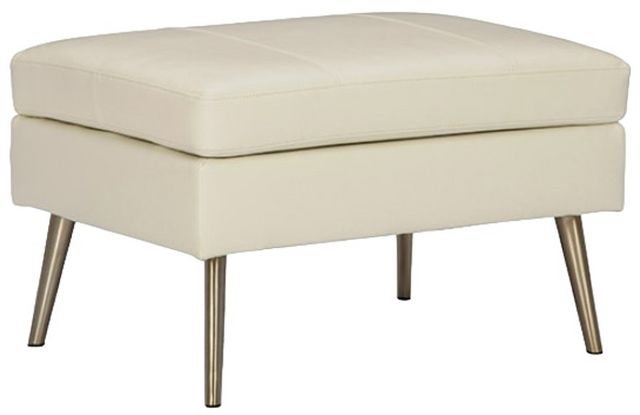 Best® Home Furnishings Customizable F10 Leather Ottoman with Brushed Gold Legs