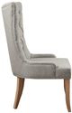 Olliix by Madison Park Lucas	Light Grey Button Tufted Captain Accent Chair-1