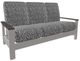 Telescope Casual Leeward Agra Classic/Warm Gray Fabric/Polymer Outdoor Cushion Three-Seat Sofa with Boardwalk Rustic Polymer Arms-0