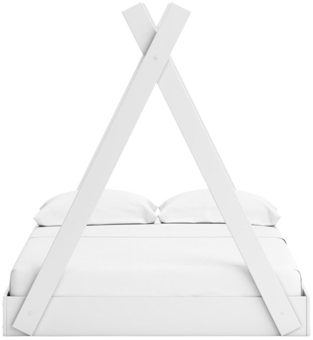 Signature Design by Ashley® Hallityn White Youth Full Tent Complete Bed in Box-2