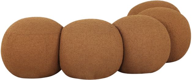 Meridian Furniture Apollo Saddle 75" Boucle Fabric Upholstered Bench-3
