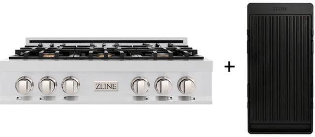 ZLINE Classic 36" Stainless Steel Gas Rangetop with Griddle-0