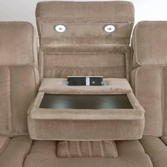 Parker House® Equinox Mushroom Power Theater Reclining Sofa with Headrest-3