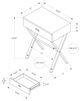 Monarch Specialties Inc. Brown 24"H Reclaimed Wood Accent Table with Black Metal Base-3
