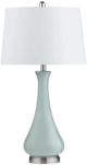Crestview Collection Gillian Green Table Lamp with Brushed Nickel Base -0