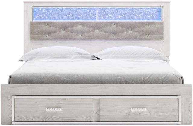 Signature Design by Ashley® Altyra White King Upholstered Storage Bookcase Bed-1