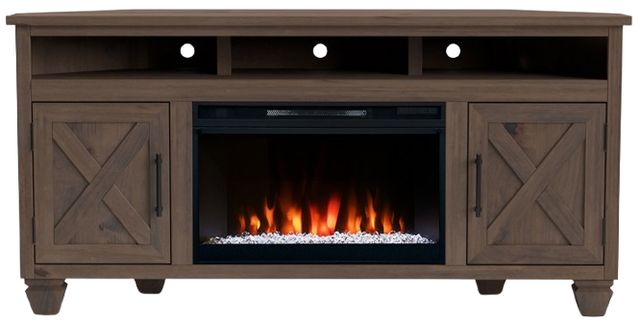 Legends Home Real Cozy Liberty Barnwood 64" Corner Fireplace Console-3