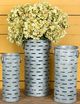 A & B Home 3-Piece Gray Iron Outdoor Bucket Set-1