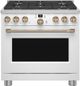 Café™ 36" Matte White Pro Style Dual Fuel Range with 6 Burners -0